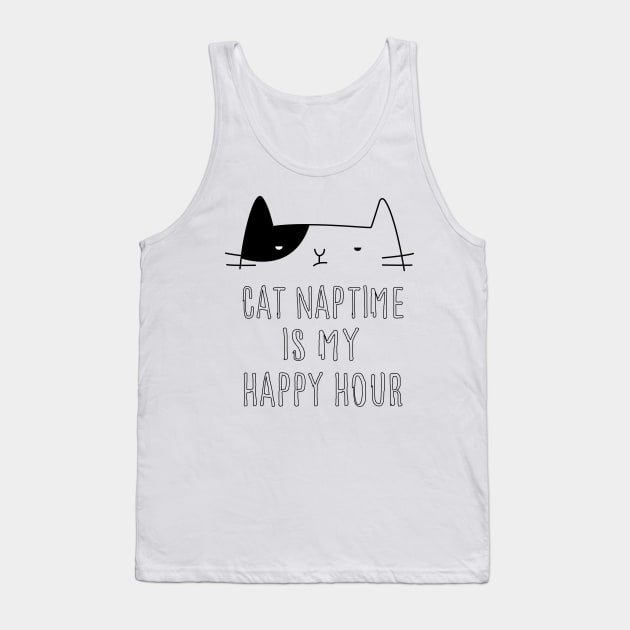 Cat Naptime Is My Happy Hour Tank Top by TheMegaStore